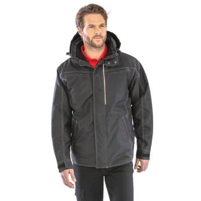 Denim texture rugged jacket